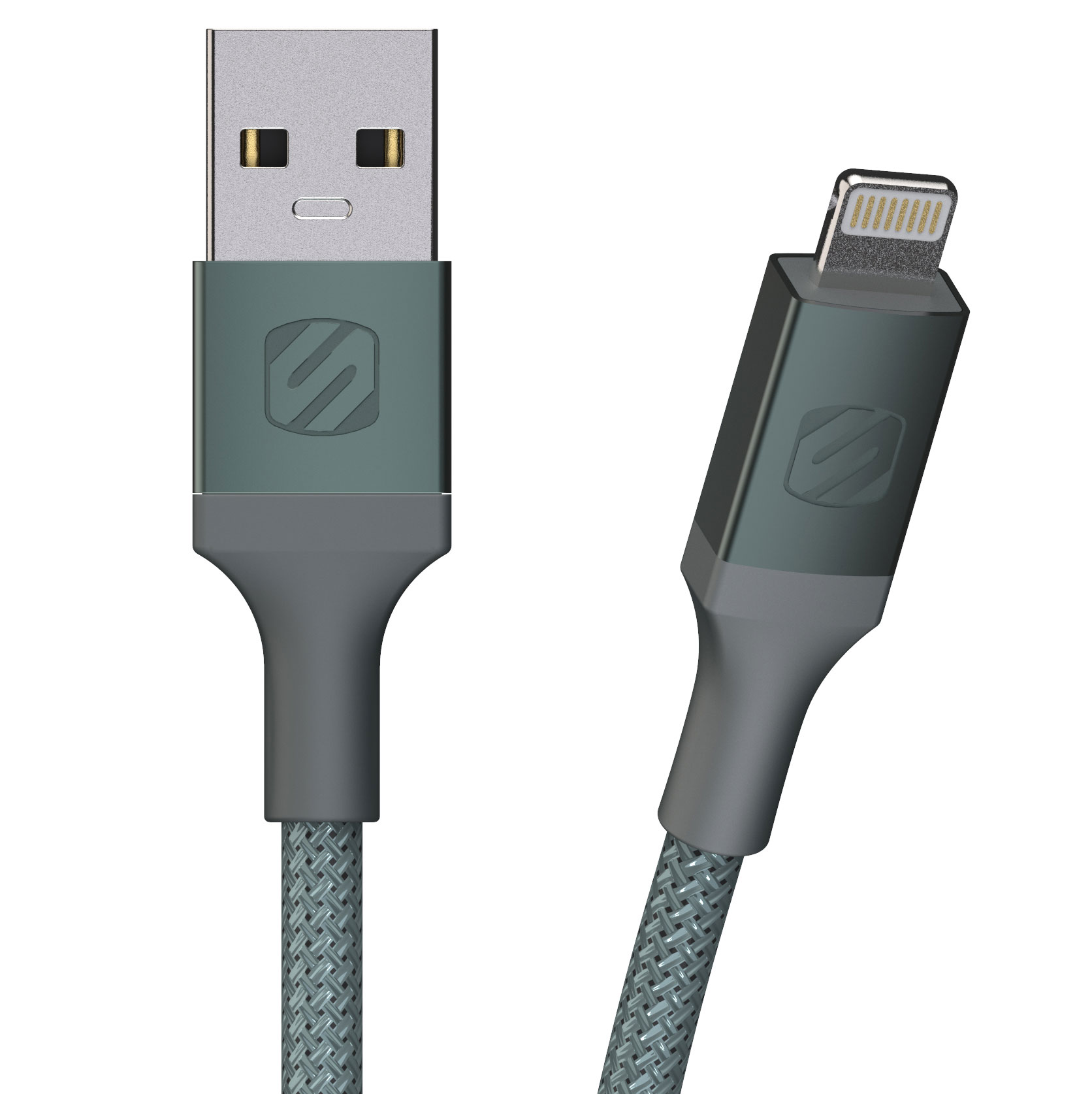 close up of Scosche USB to Lightning cable